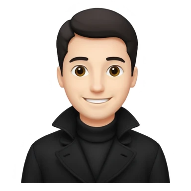 whiteman smile in blackcoat sticker