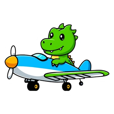 Cocodrilo avión sticker