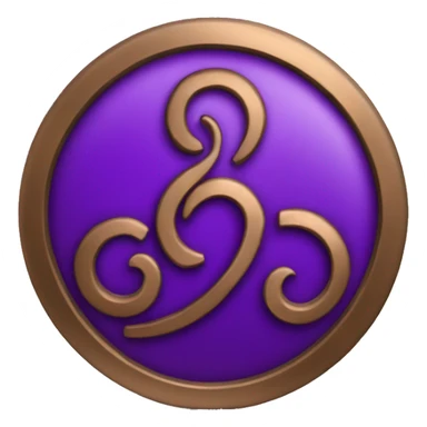 triskele bronze an deep purple sticker