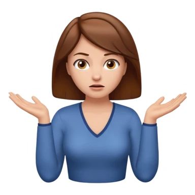 emoji of a shrugging woman that doesn't care sticker