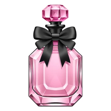 Iplight pink crystal perfume bottle with black ribbon display sticker