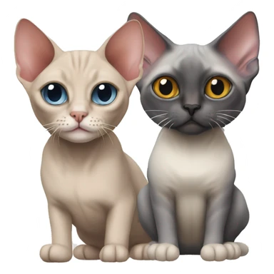 Sphynx cat and ragdoll cat  sticker