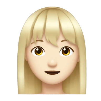 IVE kpop idol with blonde long hair with bangs sticker