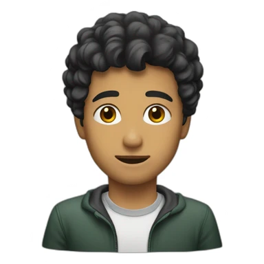 Joven delgado con pelo afeo sticker