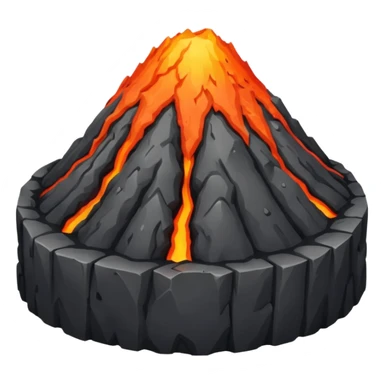 Create a volcano with its eyes tightly shut sticker