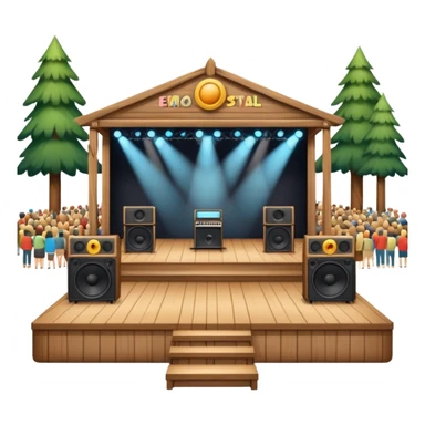 stage at the music festival sticker