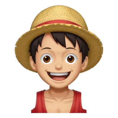Luffy from One Piece, laughing sticker
