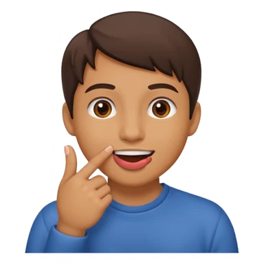 Quiero una cara con un la punta del dedo dentro de la boca modo coqueto sticker