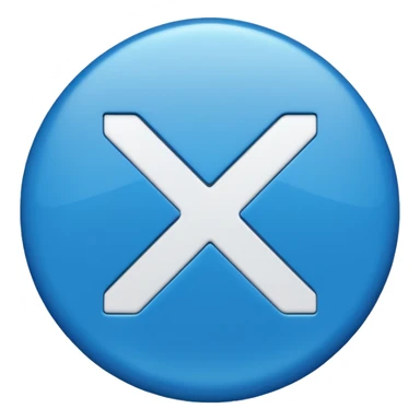 bold blue check mark emoji in Apple iPhone style sticker