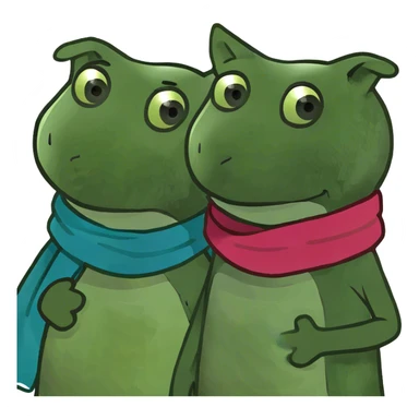 Bluey and bingo hugging each other  sticker