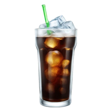 Tall glass of cola zero with ice Cubus sticker