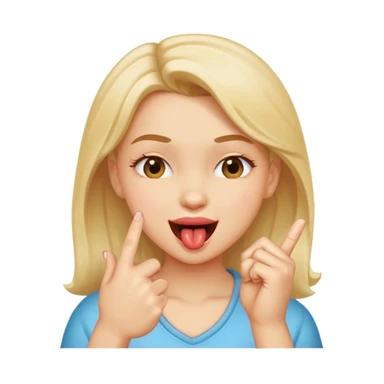 Chica mordiendose el dedo y guiña un ojo sticker