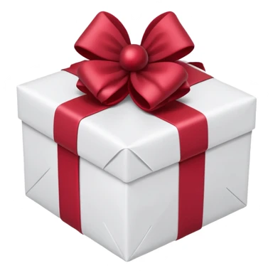 christmas gift with white color and cranberry bow sticker