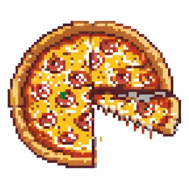 half and half pizza sticker