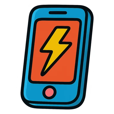 vibrant cartoon style cell phone sticker