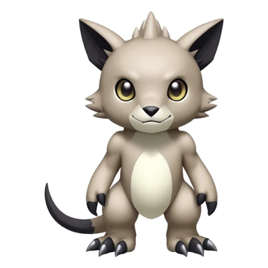 cute dark kawaii cool edgy Digimon-Fakemon-animal full body sticker