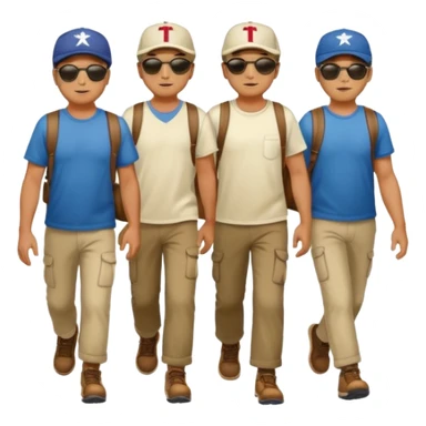 Çapraz alana giden adamlar sticker