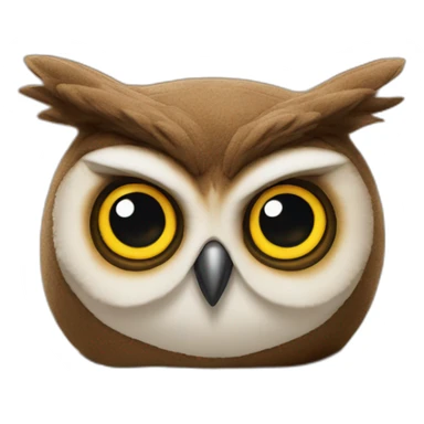 TY brand owl plush toy sticker