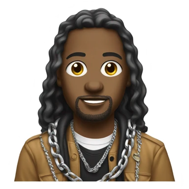 Rapper with waves wearing a bank chain sticker