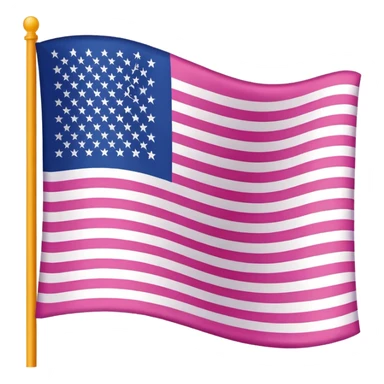 pink american flag sticker