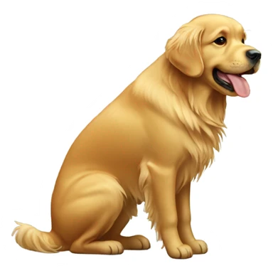Golden retriever pooping sticker