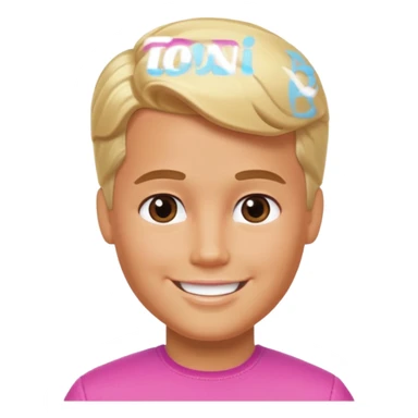 Barbie Ken face sticker