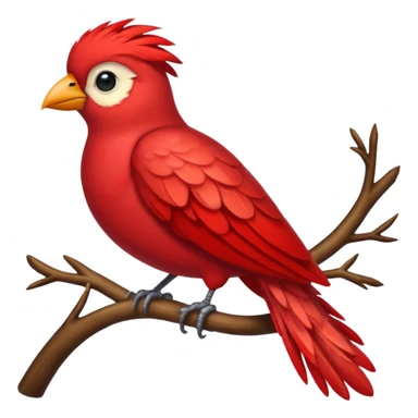 red feathered bird sticker
