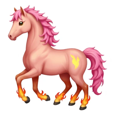 light pink fire horse  sticker