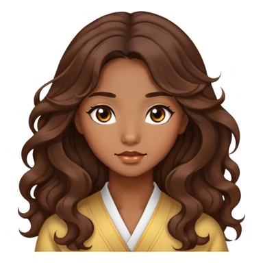 Beautiful girl,brown hair,wavy hair，long hair,Black eyes,Chinese sticker