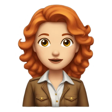 carrie red head cowgirl teacher hazel green eyes sticker