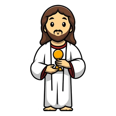 Jesus with the Eucharist at Mass sticker