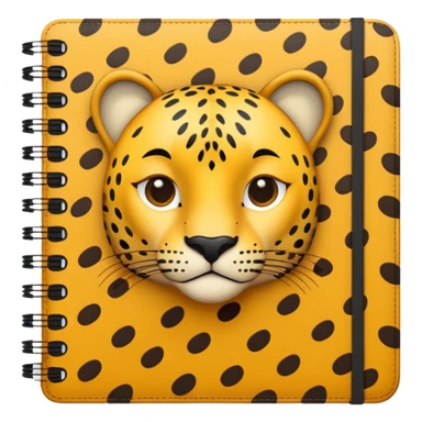 leopard patterned notebook sticker