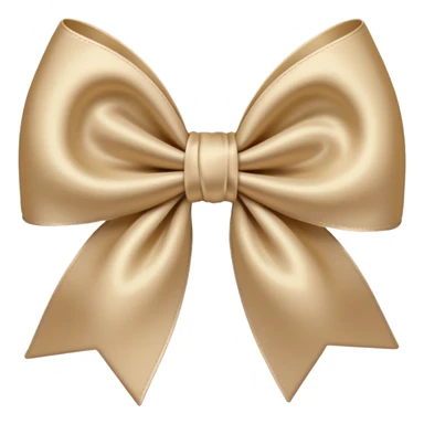 Beige bow sticker