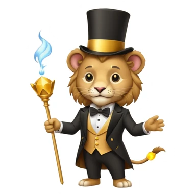 magician lion sticker