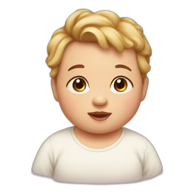 Chubby baby face sticker