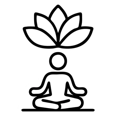 icon on the theme of yoga succulent classes.  sticker
