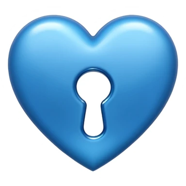 blue heart with a keyhole sticker