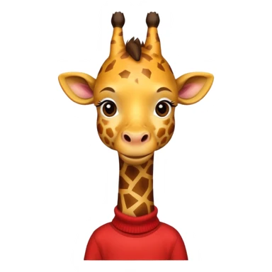 giraffe wearing red weater sticker