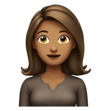 mujer piel clara con pelo corto color marron sticker