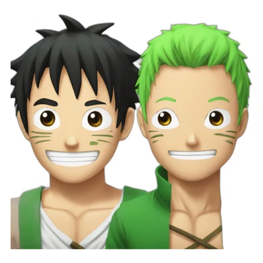 Luffy et zoro sticker