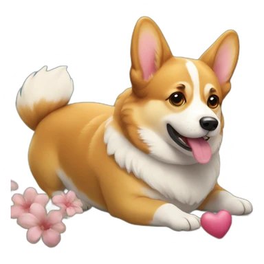 corgi send kiss sticker