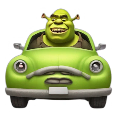 Shrek as a Car sticker