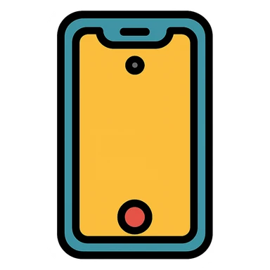 colored icon of an iPhone smartphone sticker