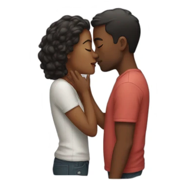 two people kissing sticker