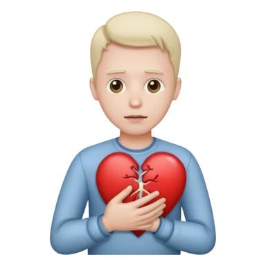 Men I sick hold his heart by 1 hand sticker