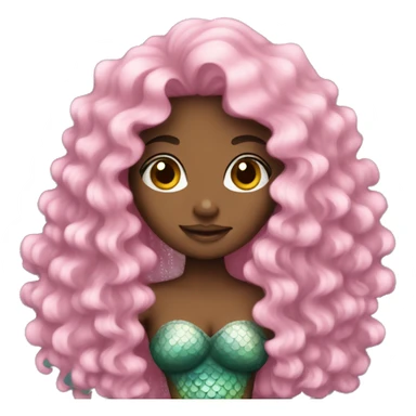 Curly hair mermaid sticker