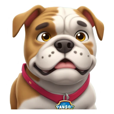 paw patrol bulldog sticker