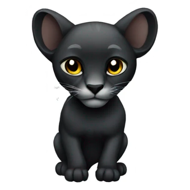 winged black puma sticker