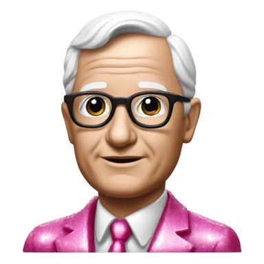 Pink ombre harry s Truman statue with glitter  sticker