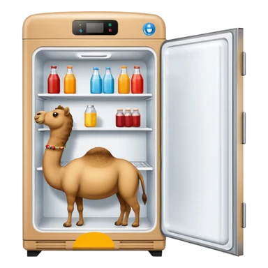 A half camel half frige sticker
